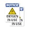 Signmission Oxygen In Use, 18 in W x Rectangle, Plastic OS-2PACK-NS-P-1824-V-17098 - alternate 1